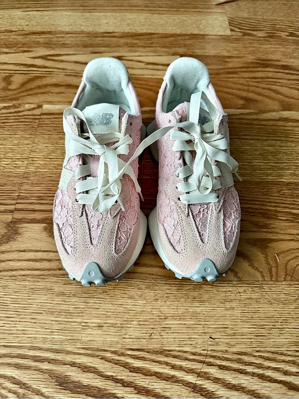 New Balance 327 Lace Pack - Rose Sugar Pink & White Sneakers US 5